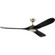 Mylo 70 inch Champagne Bronze with Jet Black Blades Ceiling Fan