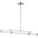 Riven Linear Chandelier Ceiling Light in Polished Nickel