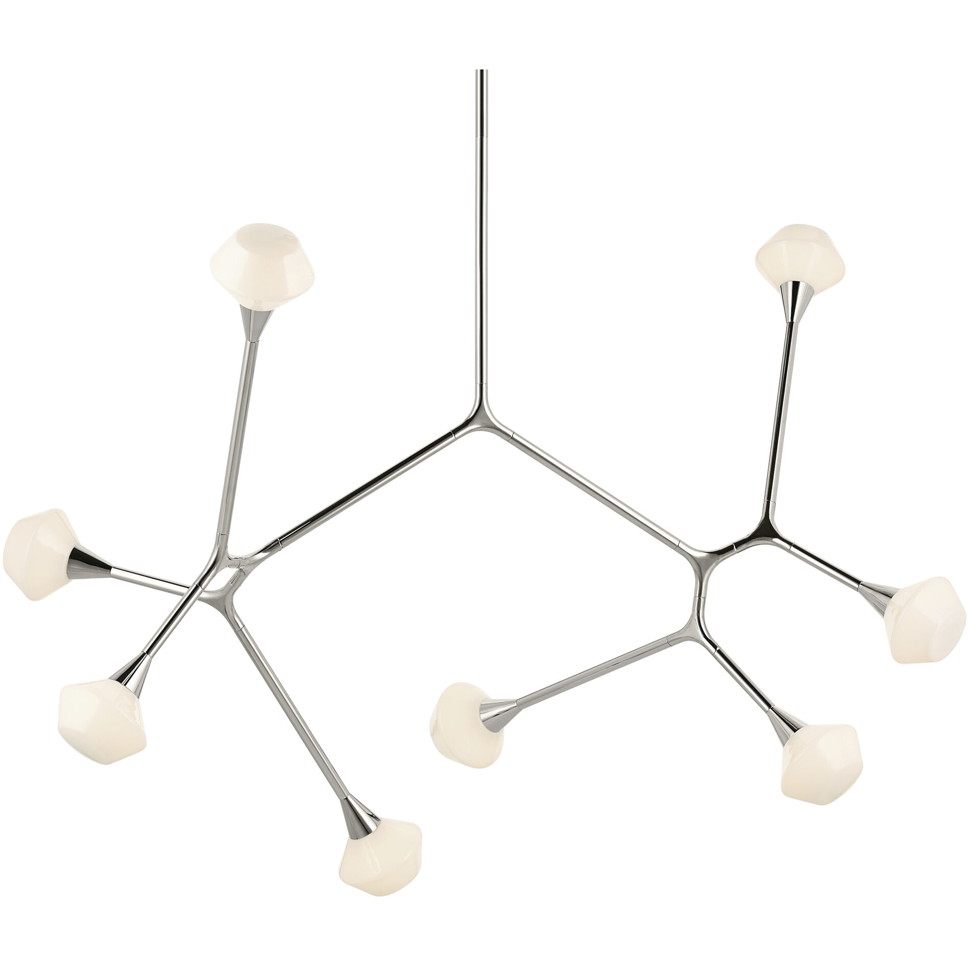 Cassius 8 Light 32 inch Polished Nickel Chandelier Ceiling Light, Convertible