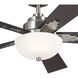 Vinea 52 inch Brushed Stainless Steel with Black Blades Ceiling Fan
