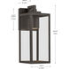 Branner 1 Light 14 inch Olde Bronze Outdoor Wall Light