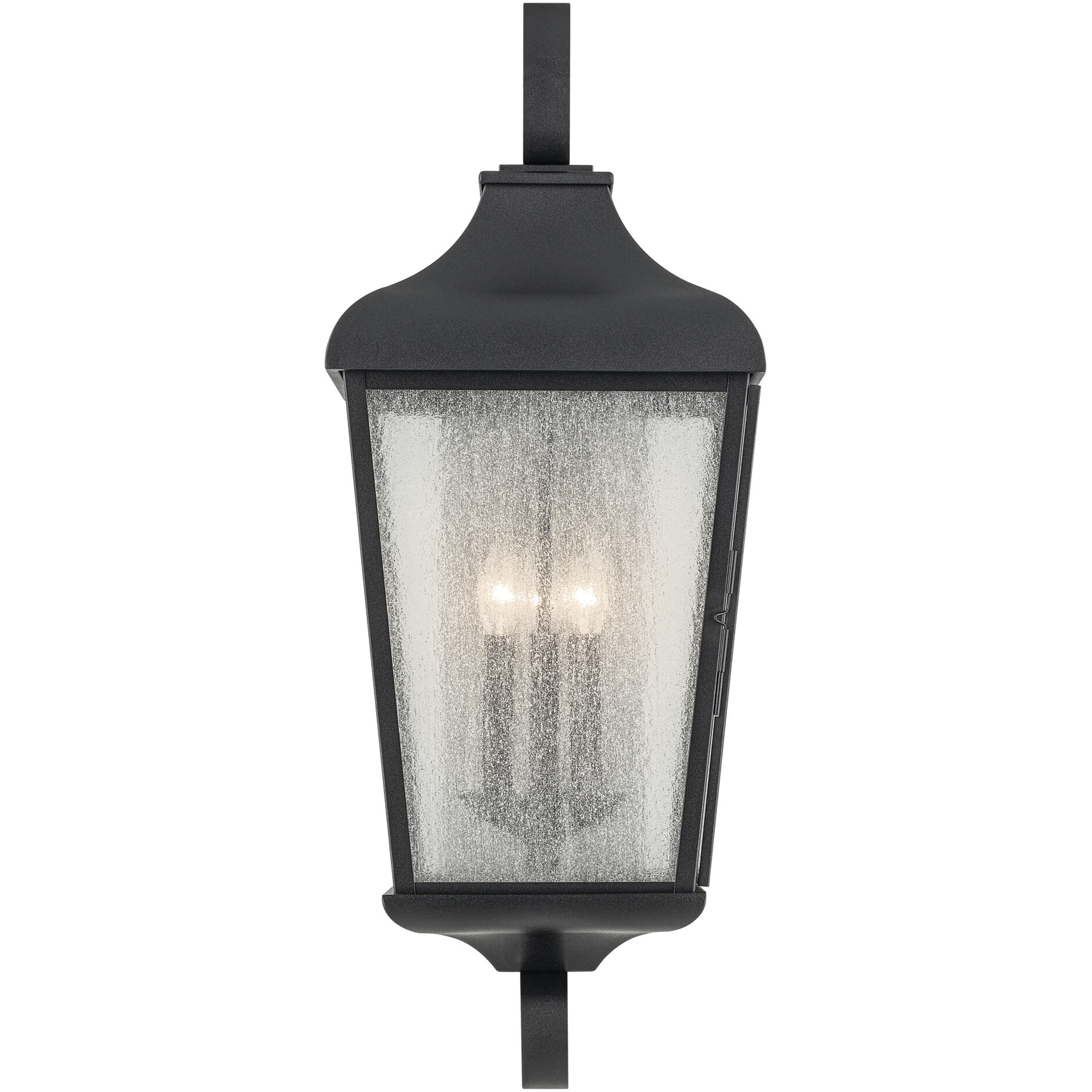 Forestdale 3 Light 31 inch Textured Black Outdoor Wall Sconce, X-Large