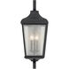 Forestdale 3 Light 31 inch Textured Black Outdoor Wall Sconce, X-Large