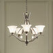 Dover 5 Light 24 inch Brushed Nickel Chandelier 1 Tier Medium Ceiling Light, Medium