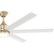 Solen 65 inch Champagne Bronze with Matte White Blades Ceiling Fan