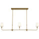 Pallas 3 Light 4.5 inch Brushed Natural Brass Chandelier Ceiling Light