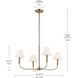 Eadie 4 Light Champagne Bronze Chandelier Ceiling Light