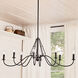 Homestead Freesia 8 Light 20 inch Textured Black Chandelier Ceiling Light, Freesia