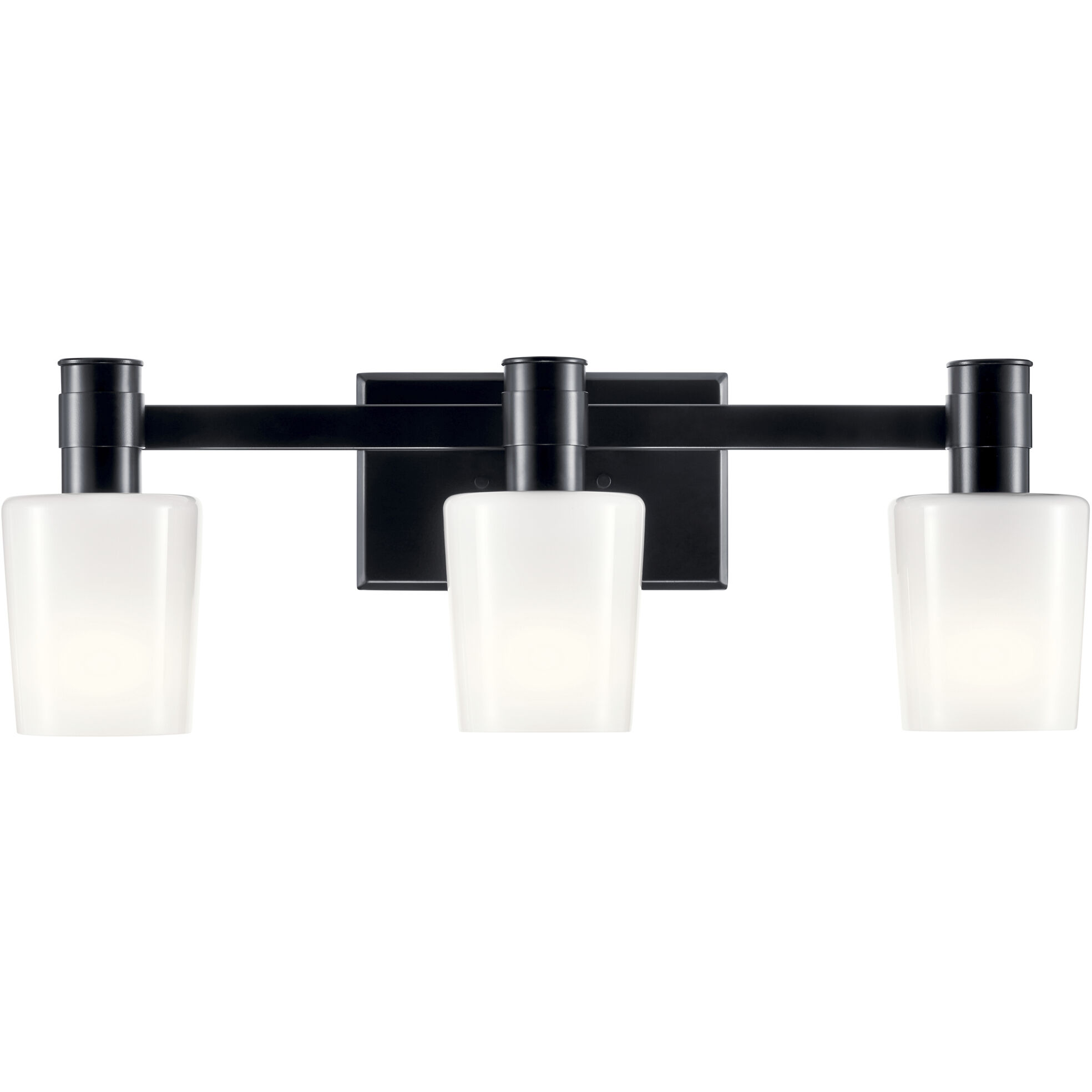 Adani 3 Light 24 inch Black Bath Bracket Wall Light, 3 Arm