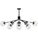 Silvarious 12 Light 26.75 inch Black Chandelier/Semi Flush Ceiling Light
