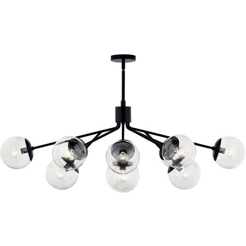 Silvarious 12 Light 26.75 inch Black Chandelier/Semi Flush Ceiling Light