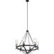 Krysia 6 Light 29 inch Black Chandelier 1 Tier Large Ceiling Light, Large