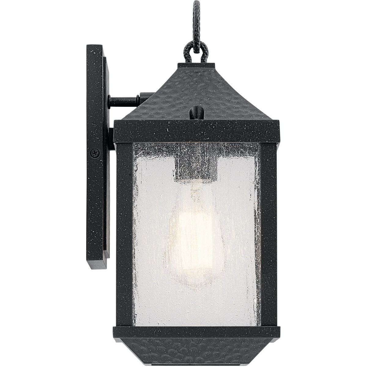 Springfield 1 Light 14 inch Distressed Black Outdoor Wall, Small