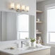 Crosby 4 Light 31 inch Brushed Nickel Wall Mt Bath 4 Arm Wall Light