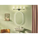 Gioe 4 Light 32.25 inch Black Vanity Light Wall Light
