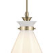 Laria 1 Light Champagne Bronze Pendant Ceiling Light in Opal