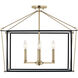 Eisley 4 Light 24 inch Champagne Bronze Semi Flush Light Ceiling Light