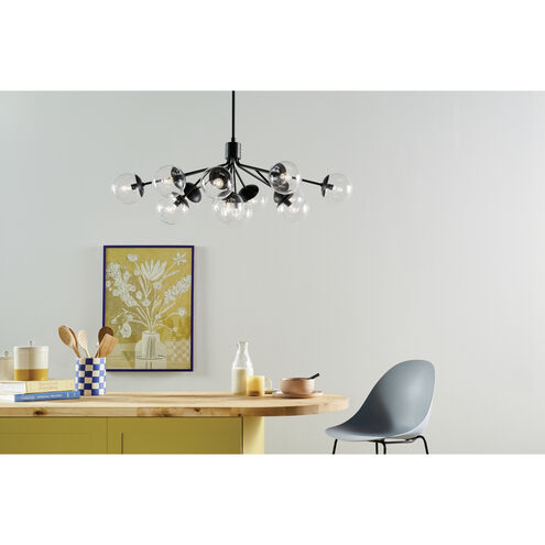 Silvarious 12 Light 26.75 inch Black Chandelier/Semi Flush Ceiling Light