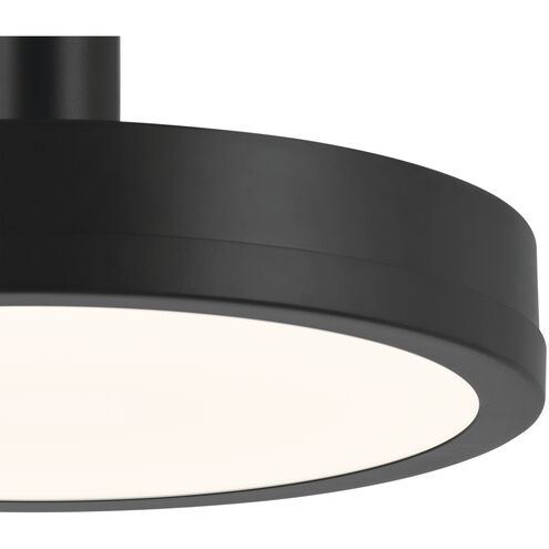 Riu LED 14.25 inch Black Semi Flush Mount Ceiling Light