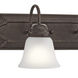 Independence 3 Light 24 inch Tannery Bronze Wall Mt Bath 3 Arm Wall Light