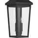 Cleary 2 Light 8.5 inch Textured Black Outdoor Pendant