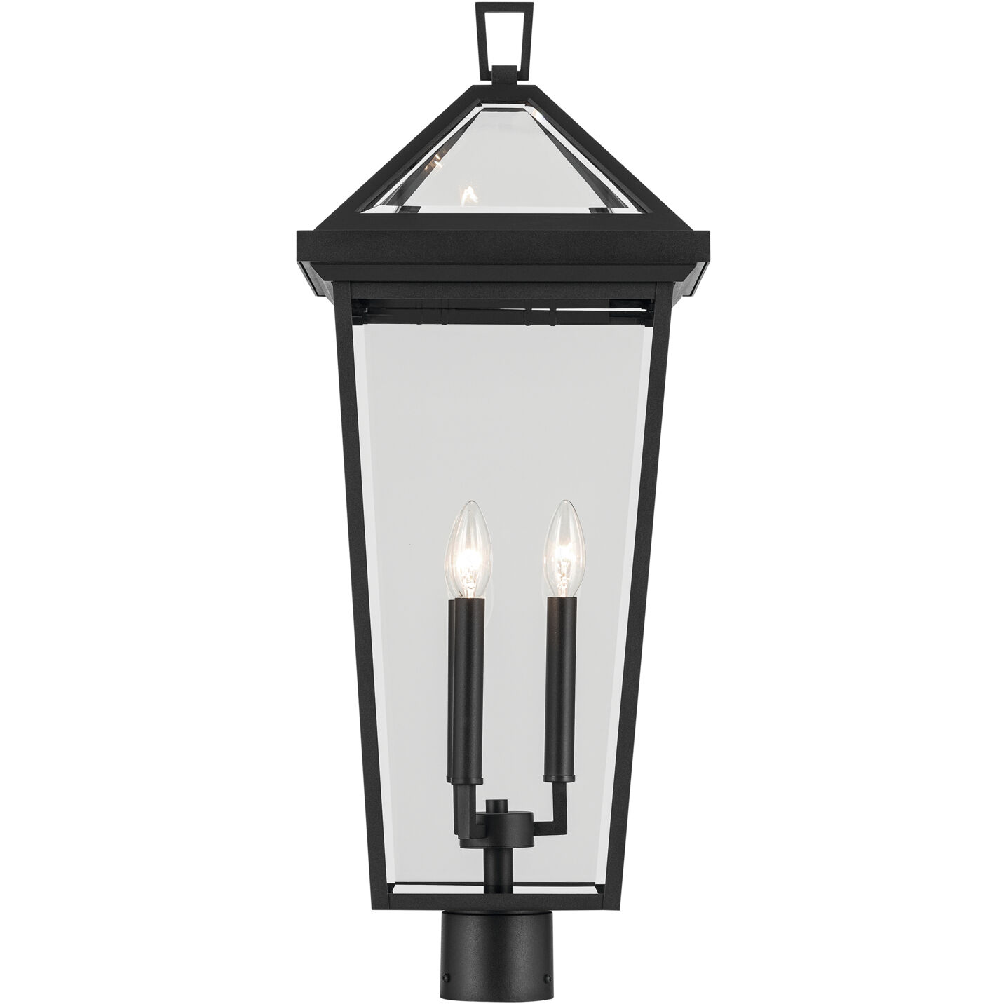 Regence 3 Light 28.75 inch Black Textured Outdoor Post Lantern