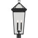 Regence 3 Light 28.75 inch Black Textured Outdoor Post Lantern