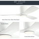 Volos 48 inch Matte White Ceiling Fan