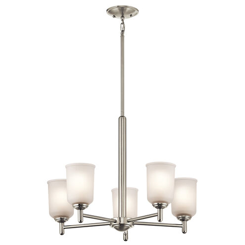 Shailene 5 Light 24 inch Brushed Nickel Chandelier 1 Tier Medium Ceiling Light, 1 Tier Medium