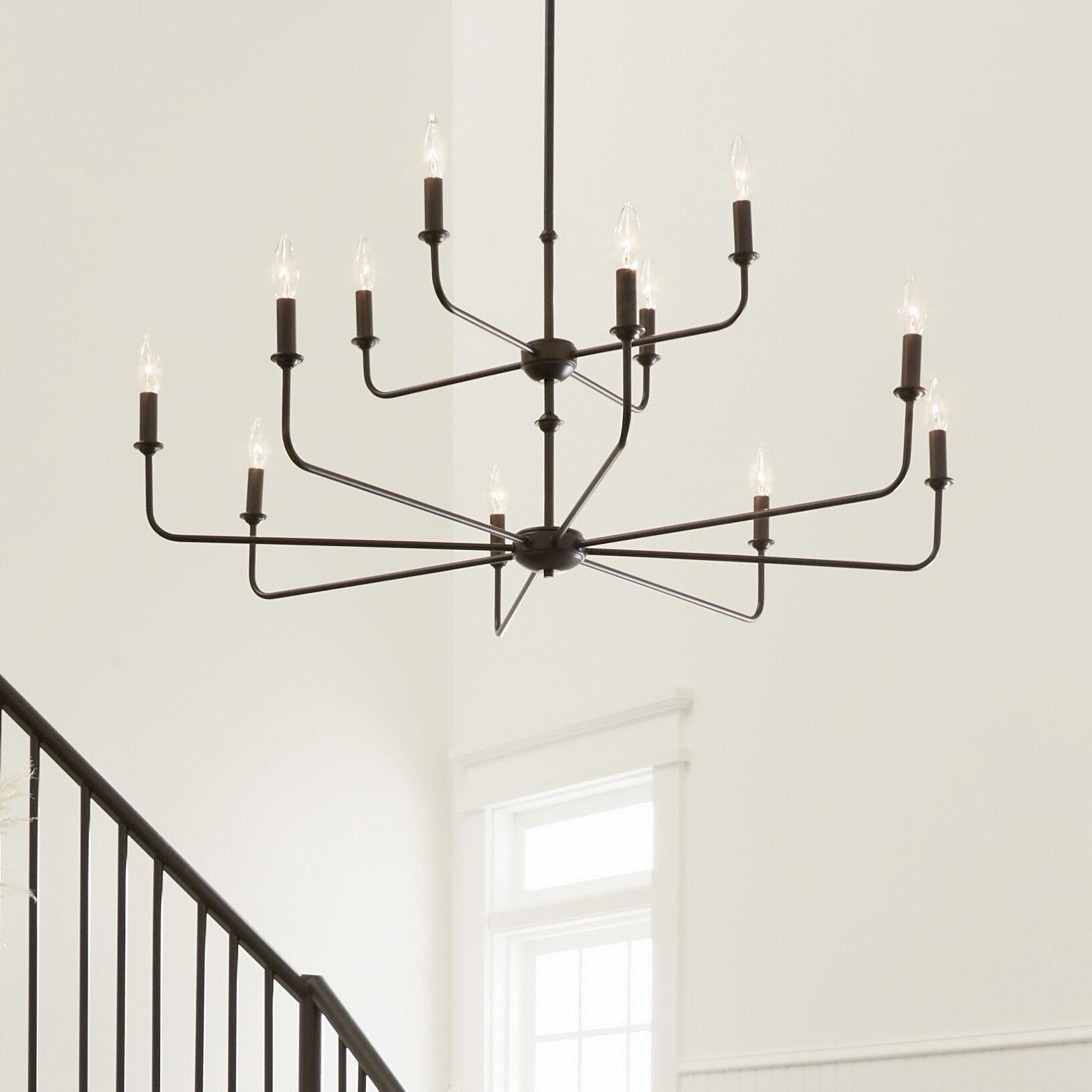 Pallas 12 Light 42.75 inch Black Chandelier Ceiling Light