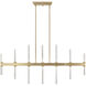 Sycara LED 5 inch Champagne Bronze Chandelier Linear Ceiling Light, Single
