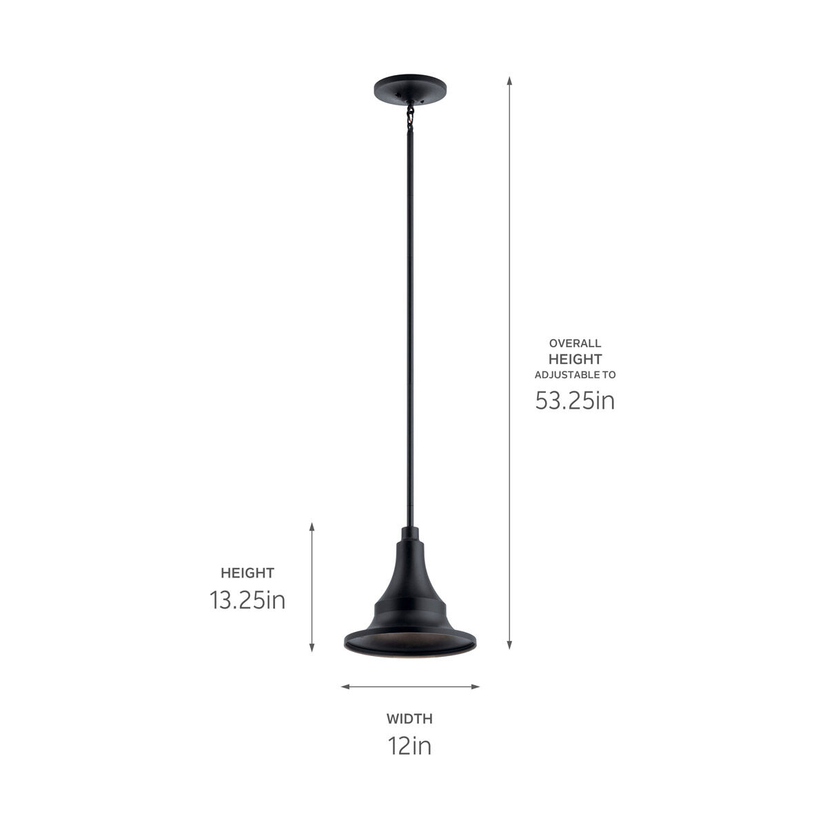 Hampshire 1 Light 12 inch Textured Black Outdoor Hanging Pendant
