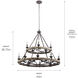 Taulbee 15 Light 44 inch Weathered Zinc Chandelier 2 Tier Large Ceiling Light, 2 Tier