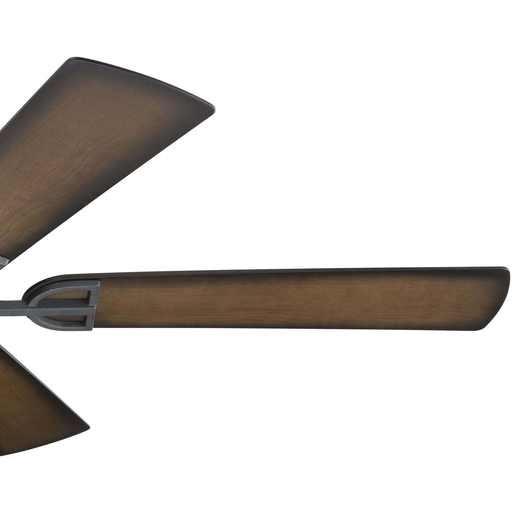 Lyndon 60 inch Distressed Black with Walnut Shadowed Blades Ceiling Fan