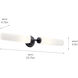 Truby 2 Light 25.75 inch Black Bath Vanity Light Wall Light