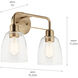 Meller 2 Light 15.25 inch Champagne Bronze Bath Vanity Light Wall Light