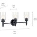 Madden 3 Light 24 inch Black Wall Mount Bath Wall Light, 3 Arm