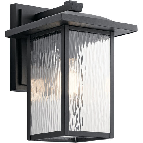 Capanna 1 Light 13 inch Textured Black Outdoor Wall, Medium