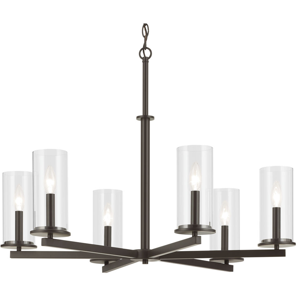 Crosby 6 Light Olde Bronze Chandelier Ceiling Light