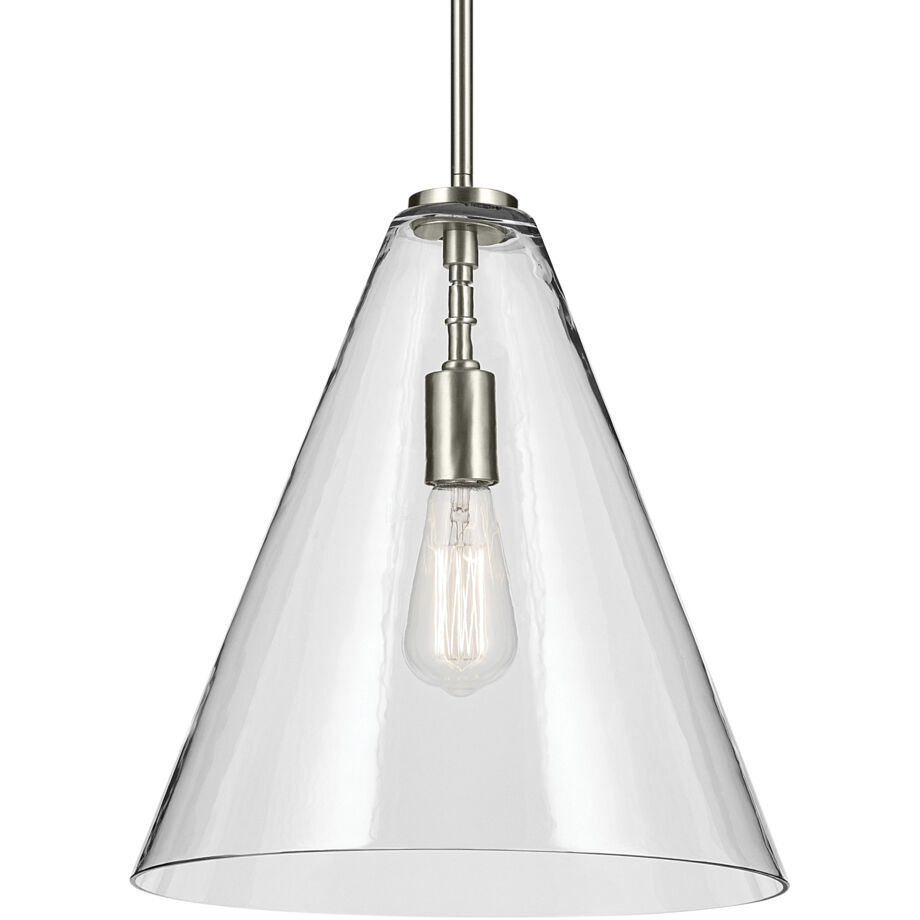 Everly 1 Light Brushed Nickel Pendant Ceiling Light