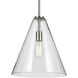 Everly 1 Light Brushed Nickel Pendant Ceiling Light