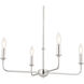 Pallas 4 Light 25 inch Polished Nickel Chandelier Ceiling Light