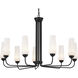 Truby 9 Light 38 inch Black Chandelier Ceiling Light, Large