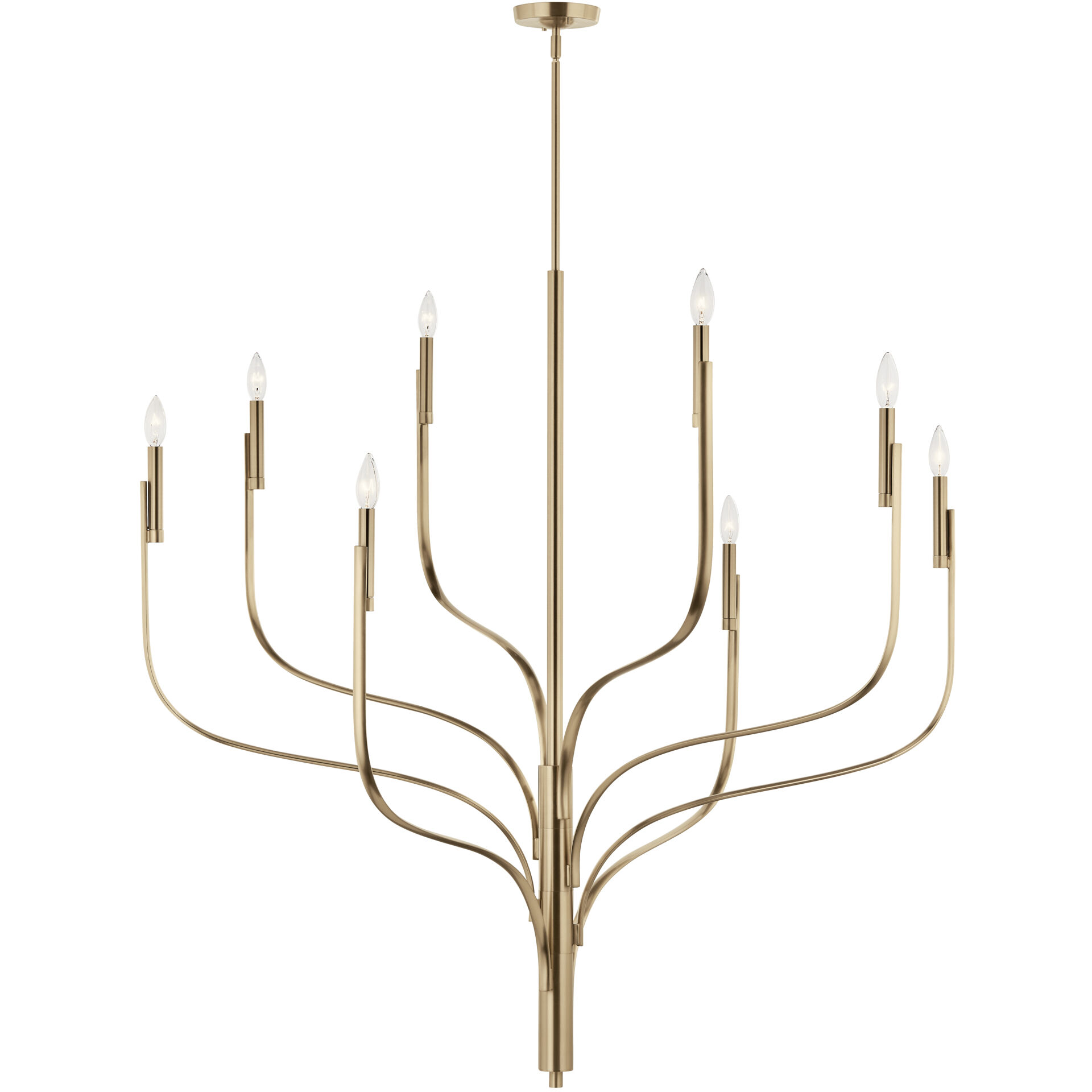 大人気定番商品 Kichler 52675CPZ Chandelier Bronze Champagne Light 8 Livadia その他