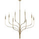 Livadia 8 Light Champagne Bronze Chandelier Ceiling Light, 1 Tier Large