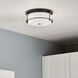 Brit LED 12 inch Black and Champagne Bronze Flush Mount Ceiling Light in Champagne Bronze with Black