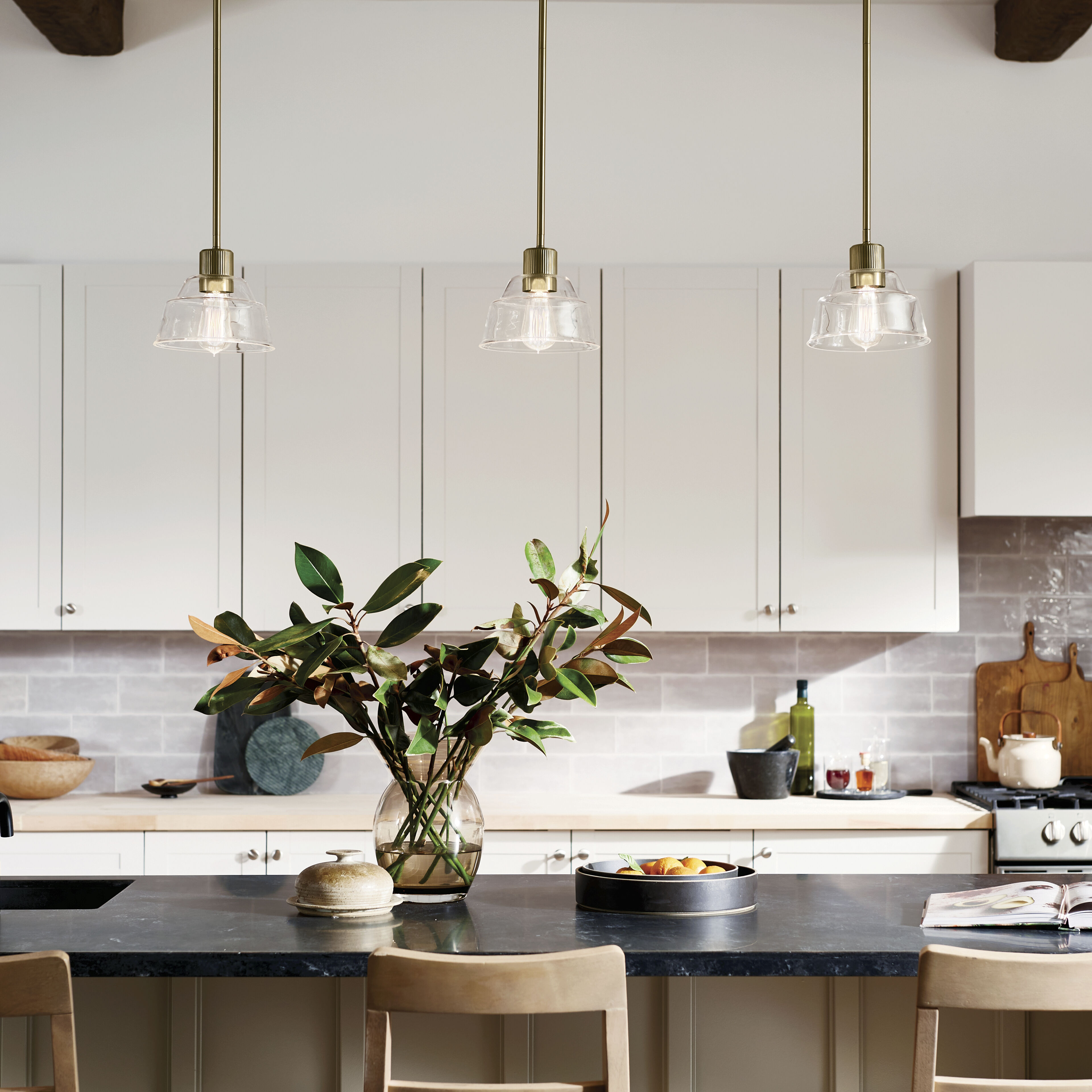 Eastmont 1 Light 8 inch Brushed Brass Mini Pendant Ceiling Light