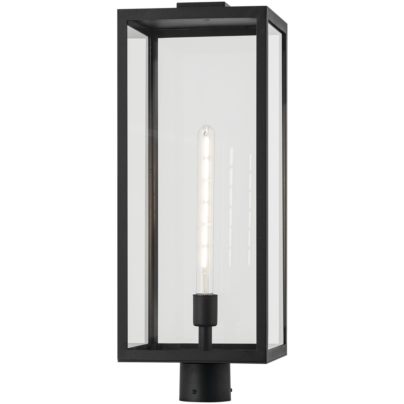 Branner 1 Light 25.5 inch Black Textured Outdoor Post Lantern