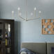 Madden 6 Light Brushed Nickel Chandelier Ceiling Light, 1 Tier Large