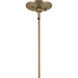 Phix LED 48 inch Champagne Bronze with Greige and White Linear Chandelier Ceiling Light